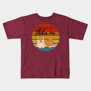 Shiba inu pup Kids T-Shirt